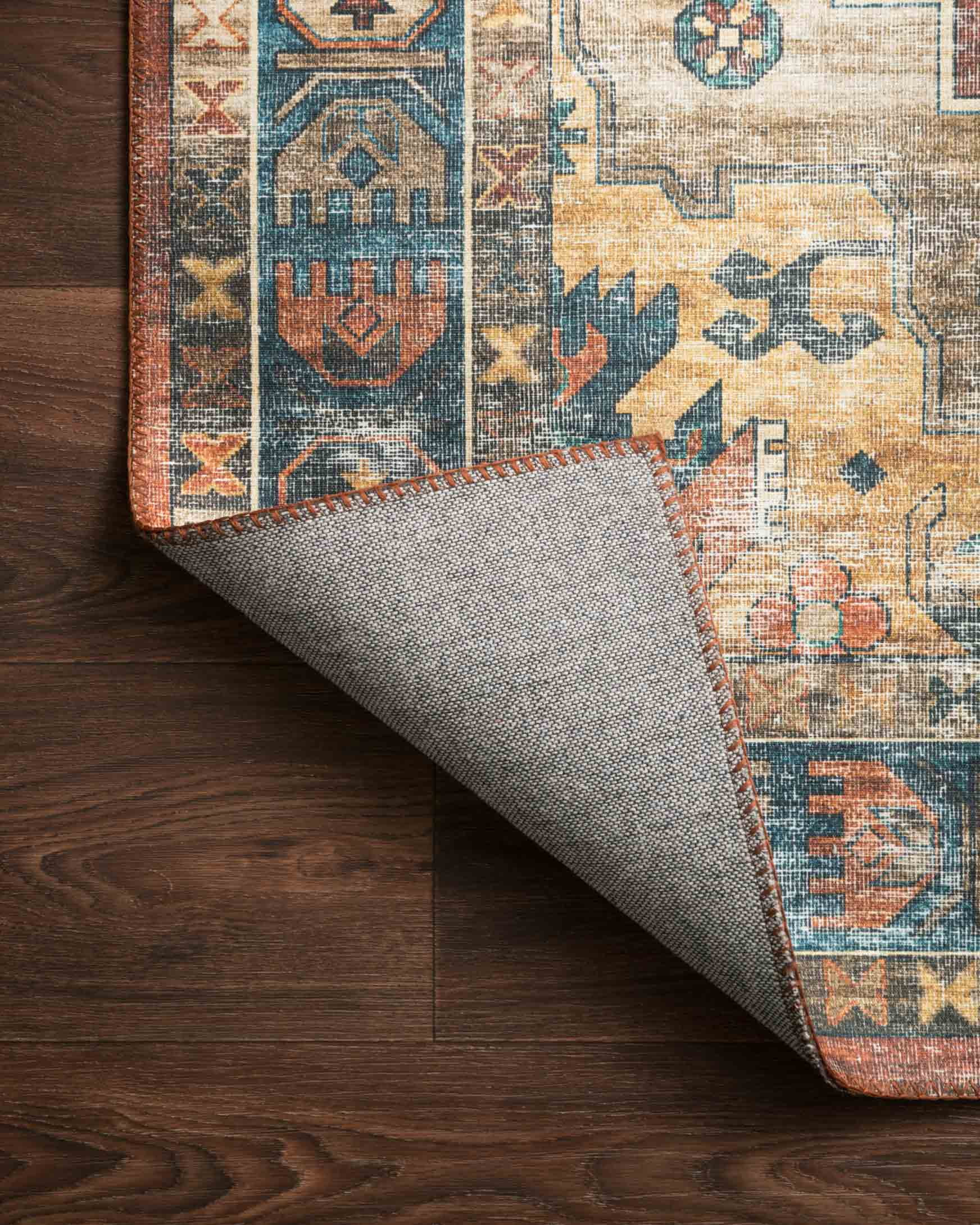 Loloi SKYE SKY-11 Rust / Blue Oriental Area Rug 5'-0" x 7'-6"