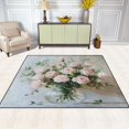 thumbnail image 3 of BZSMCE Vintage Area Rugs Blooming Blush Roses Creative Area For Home, 3 of 7