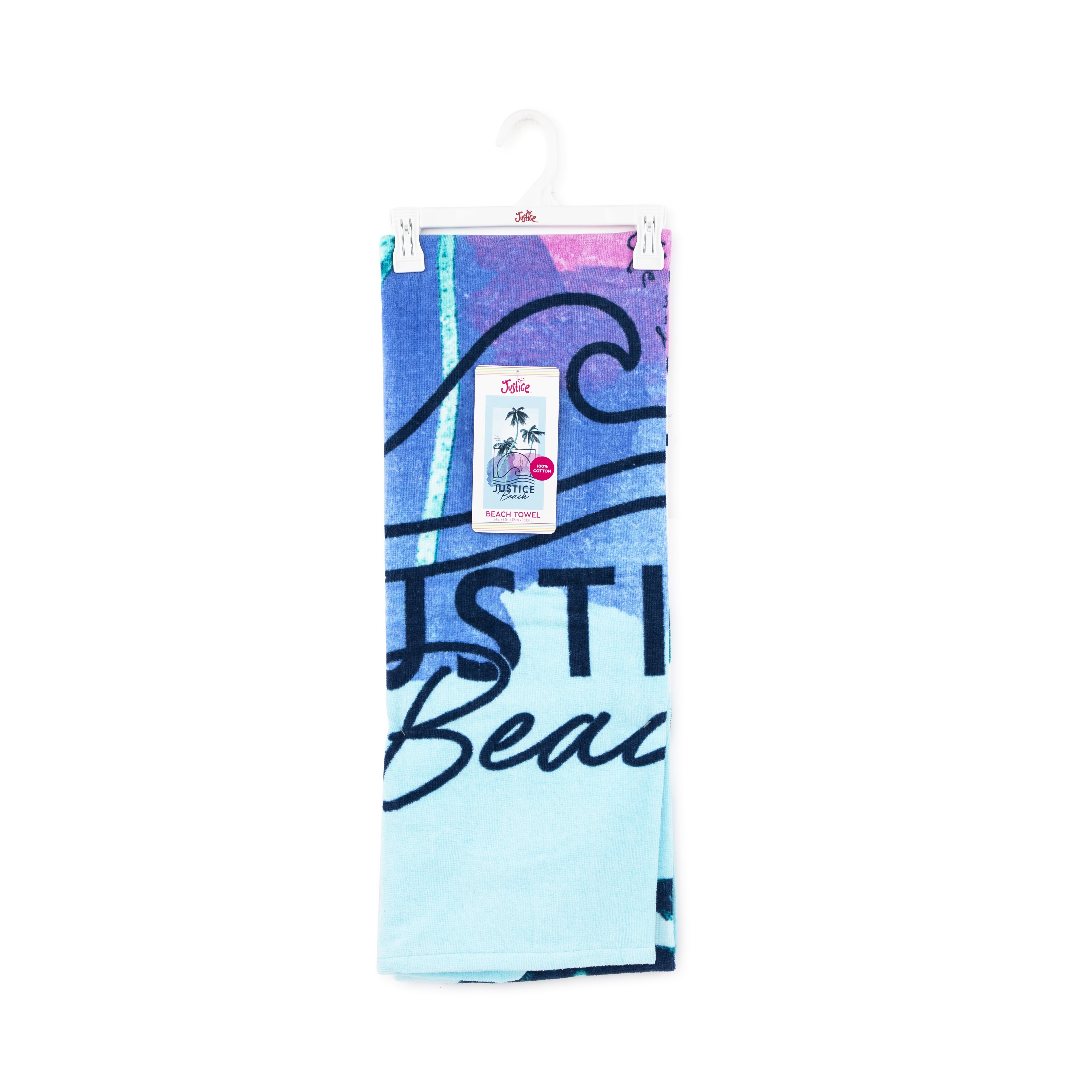 Justice Beach Towel, 100% Cotton, 64 x 34, Sunny Vibes