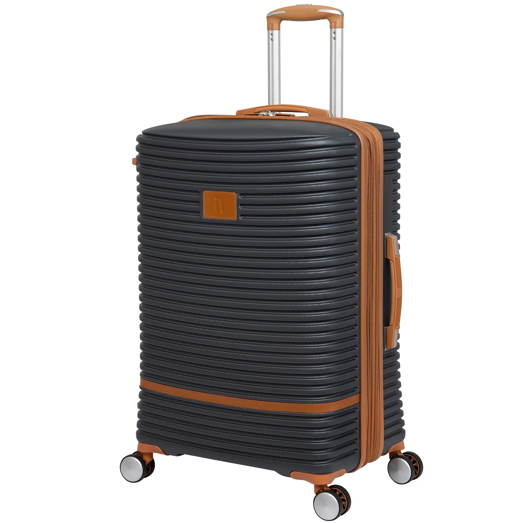 it luggage Replicating Hardside 27" Medium Checked Expandable Fashion Spinner Luggage, Gray