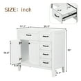 thumbnail image 2 of 36 Inch Bathroom Vanity without Sink, Bathroom Vanity With 3 Drawers,Solid Wood Frame Waterproof Storage Cabinet for Bathroom, 2 of 6
