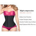 thumbnail image 2 of YIANNA Waist Trainer for Women Latex Underbust Waist Corsets Cincher Hourglass Body Shaper Black-S, 2 of 7