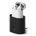 thumbnail image 1 of elago AirPods Stand [Black] - [Compatible with Apple AirPods 1 & 2][Charging Station][Long-Lasting][Cable Management] - for AirPods 1 & 2, 1 of 7