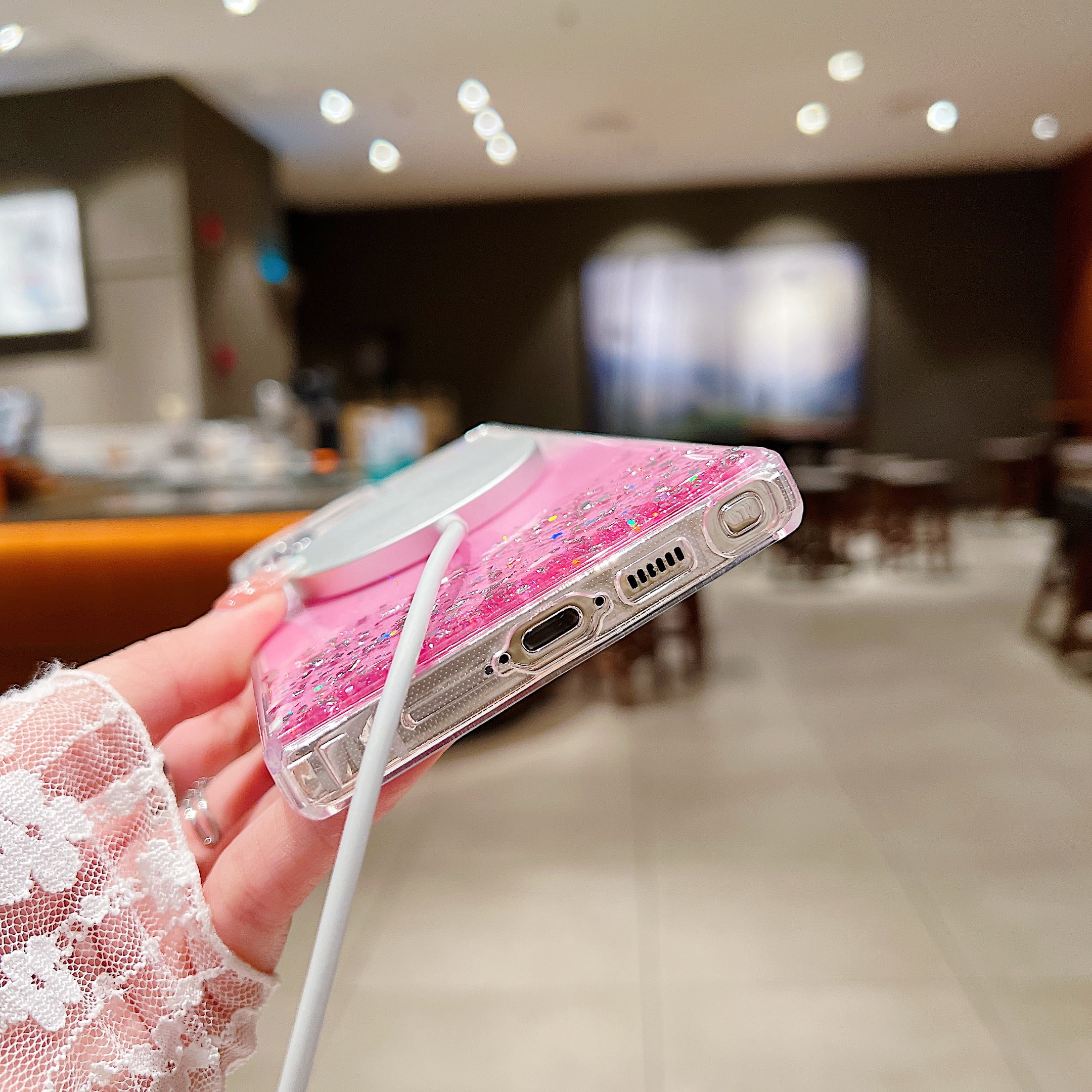 Pink Stardust Glitter Samsung Case –