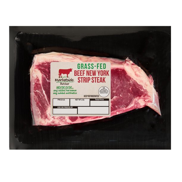 Marketside Butcher GrassFed Beef New York Strip Steak, 0.625 1.1 lb