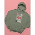 thumbnail image 3 of Abstract Poster I Love You Hoodie Women -Image by Shutterstock, Female Small, 3 of 4