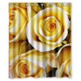 thumbnail image 1 of ABPHQTO Cortina de ducha rosa amarilla Cortina de ducha impermeable 150x180 cm, 1 of 2