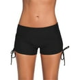 thumbnail image 1 of Soidarity Bañador de cintura baja con correa lateral de color liso para mujer Traje de baño Negro M Soidarity OD001260-02, 1 of 6