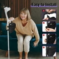 thumbnail image 6 of SupreGear Forearm Crutch Accessory Bag with Cup Holder, Lightweight Mobility Walker Pouch, Black, 1 pack, 6 of 7