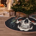 thumbnail image 5 of Rateoe Flower Horn Skull Pattern Christmas Tree Skirt with Ties , Christmas Tree Decorations, Farmhouse Christmas Decor Xmas Holiday Decorations-30", 5 of 6