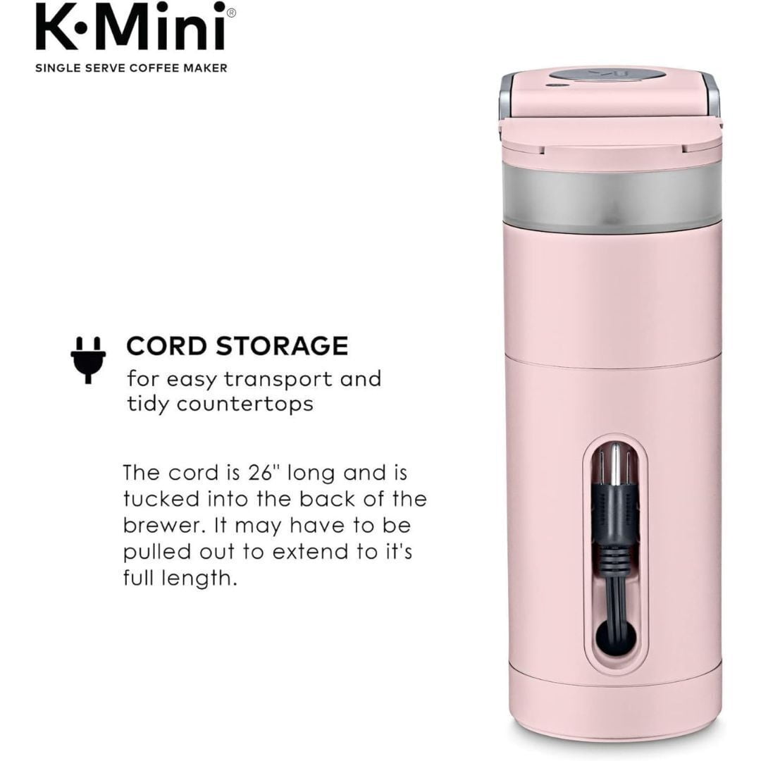 Restored Keurig K-Mini Single Serve Coffee Maker with 6-12Oz Cup Sizes, Quick Brewing, and Removable Drip Tray, Dusty Rose (Refurbished)