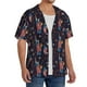 thumbnail image 2 of Balery Statue Of Liberty Eagle Camisa Casual de Manga Corta con Botones para Hombre, Texturizada, Estilo Cubano, para Playa, Verano-XX-Large, 2 of 5