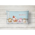 thumbnail image 2 of Carolines Treasures BB2430PW1216 Merry Christmas Carolers Whippet Canvas Fabric Decorative Pillow, 12H x16W, multicolor, 2 of 3