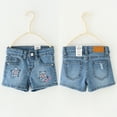 thumbnail image 4 of GYRATEDREAM Trendy Girls' Denim Shorts with Five Pockets Jean Summer Shorts for Kids 2-10 Years, 4 of 7