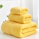 thumbnail image 3 of Juego de toallas de baño de algodón de 6 piezas | 2 toallas de baño, 2 toallas de mano, 2 paños suaves y absorbentes., 3 of 5