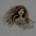 thumbnail image 2 of Junior's The Little Mermaid Ariel My True Voice Lies Within  Graphic Tee Charcoal Small, 2 of 3