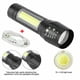 thumbnail image 2 of Mini Zoom estirable LED luz de trabajo fuerte linterna recargable por USB Rojo Verde, 2 of 5