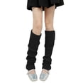 thumbnail image 2 of Outfmvch leg warmers Women's Cable Knitted Boot Socks Extra Long Thigh High Winter Stockings Over Knee Leg Warmers knee high leg warmers Black A, 2 of 5
