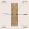 thumbnail image 4 of JONATHAN Y NATURAL FIBER 2 x 10 Runner Rug, Pata Hand Woven Chunky Jute with Fringe - Natural, NRF103A-210, 4 of 7