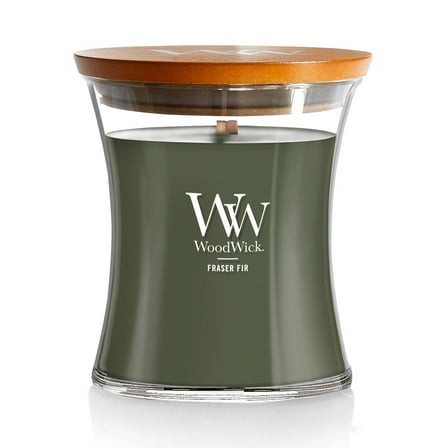WoodWick Medium Hourglass Scented Candle, Frasier Fir, 9.7 oz