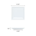 thumbnail image 2 of Excellante Classic White Extra Heavy Weight Melamine Dinnerware Collection 4 1/2" Square Plate, 1/2" Deep, Comes in Dozen, 2 of 2