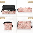 thumbnail image 5 of Hair Tool Organizer Bag with Heat Resistant Mat Removable Travel Storage Case for Hot Air Brushes Curling Irons Pink Flowers, 5 of 8
