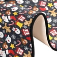 thumbnail image 6 of Christmas Snowman Gingerbread Pattern Hallway Runner Rug 2'x6' Kitchen Rug with Rubber Backing Winter Snowflake Deer Santa Non Slip Entryway RugWashable Soft Area Rug for Hallway Bedroom Kitchen, 6 of 6