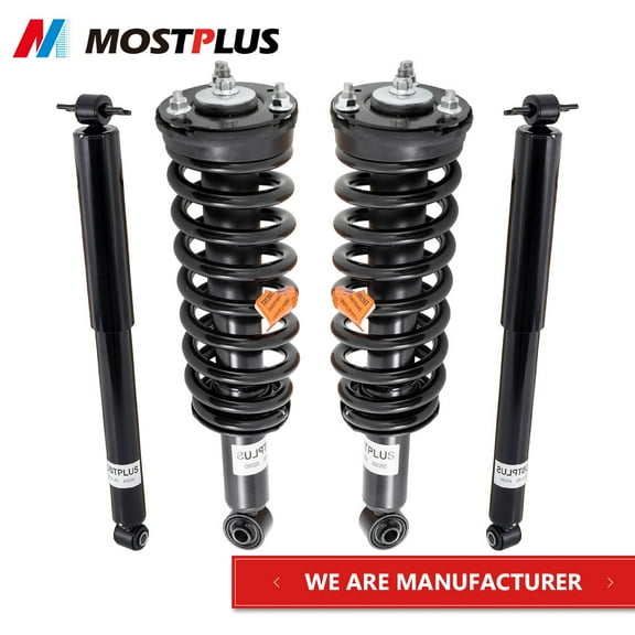 MOSTPLUS 4PCS Front Struts & Rear Shocks for 2004-2012 Chevy Colorado GMC Canyon RWD