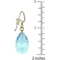 thumbnail image 5 of One Pair 22mm Austrian Crystal Teardrop Earrings - 14K Gold Filled Earwires - Aquamarine Blue, 5 of 5