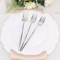 thumbnail image 3 of BalsaCircle 24 Silver 8" Heavy Duty Plastic Forks Disposable Wedding Cutlery, 3 of 7