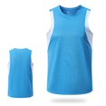 thumbnail image 5 of Hemlock Mens Summer Swim Shirts Sleeveless Workout Tank Top,Solid Color Combination Quick Drying Vest Men Relaxed Breathable Leisure Fitness Running, Blue XL, 5 of 9