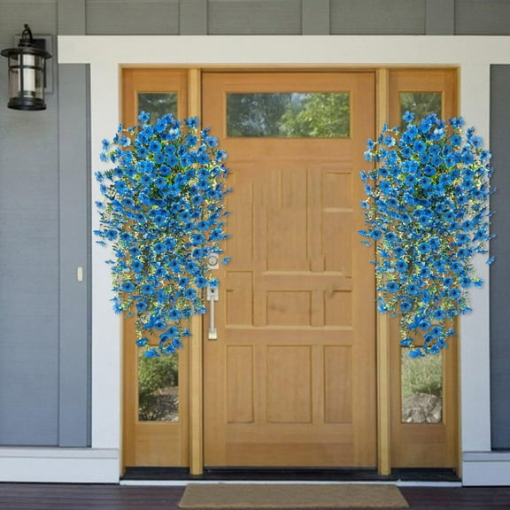 Artificial Hanging Flowers, Hanging Plants Look Real Flowers for Outside Porch Patio Window Box Yard Home Decor Outdoor Garden Thanksgiving Fall Decoration