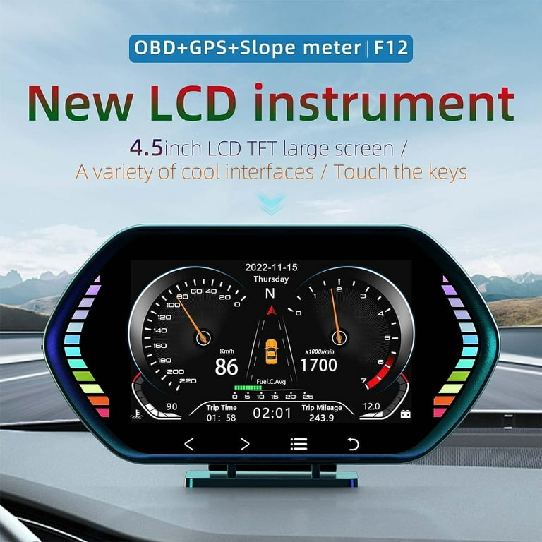 OBD2 Gauge Display, Multi-Data Monitor, Head Up Display