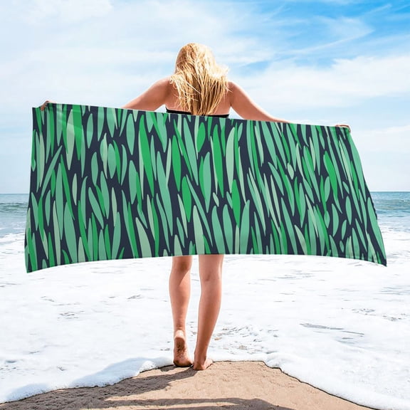 HWRETIE Microfiber Beach Towel,Lightweight Sandproof Colorful Bath Towel,Multi-Purpose Travel Pool Swimming Blanket 30x60 Inch Quick Dry