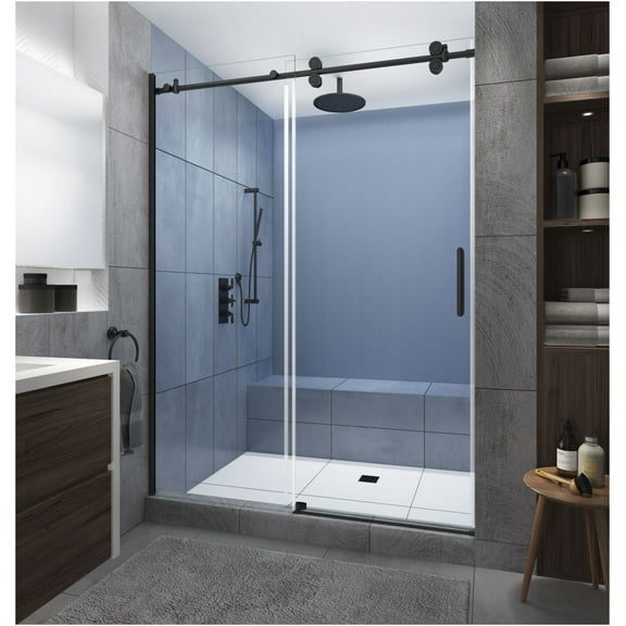 Aston SDR978EZ.UC-MB-5680-R Langham Xl 80" High X 56" Wide Sliding Frameless Shower Door -