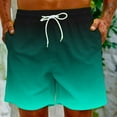 thumbnail image 4 of cllios Men's Swim Trunks Trendy Gradient Printed Summer Beach Shorts Big and Tall Elastic Waisted Drawstring Short Pants with Pockets, 4 of 8