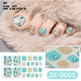 thumbnail image 6 of 8PCS 3D imitation diamond toenail stickers laser three-dimensional hot stamping nail polish film nail stickers waterproof, 6 of 12