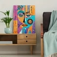 thumbnail image 5 of Abstract Face Decorative Painting/Canvas Art， Suitable for Living Room，Abstract Geometric Face Artwork Print， Colorful Modern Art Wall Decor， Home Decoration Painting., 5 of 8
