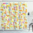 thumbnail image 1 of Ambesonne Abstract Shower Curtain, Paint Blobs Drips Design, 69"Wx84"L, Multicolor, 1 of 3