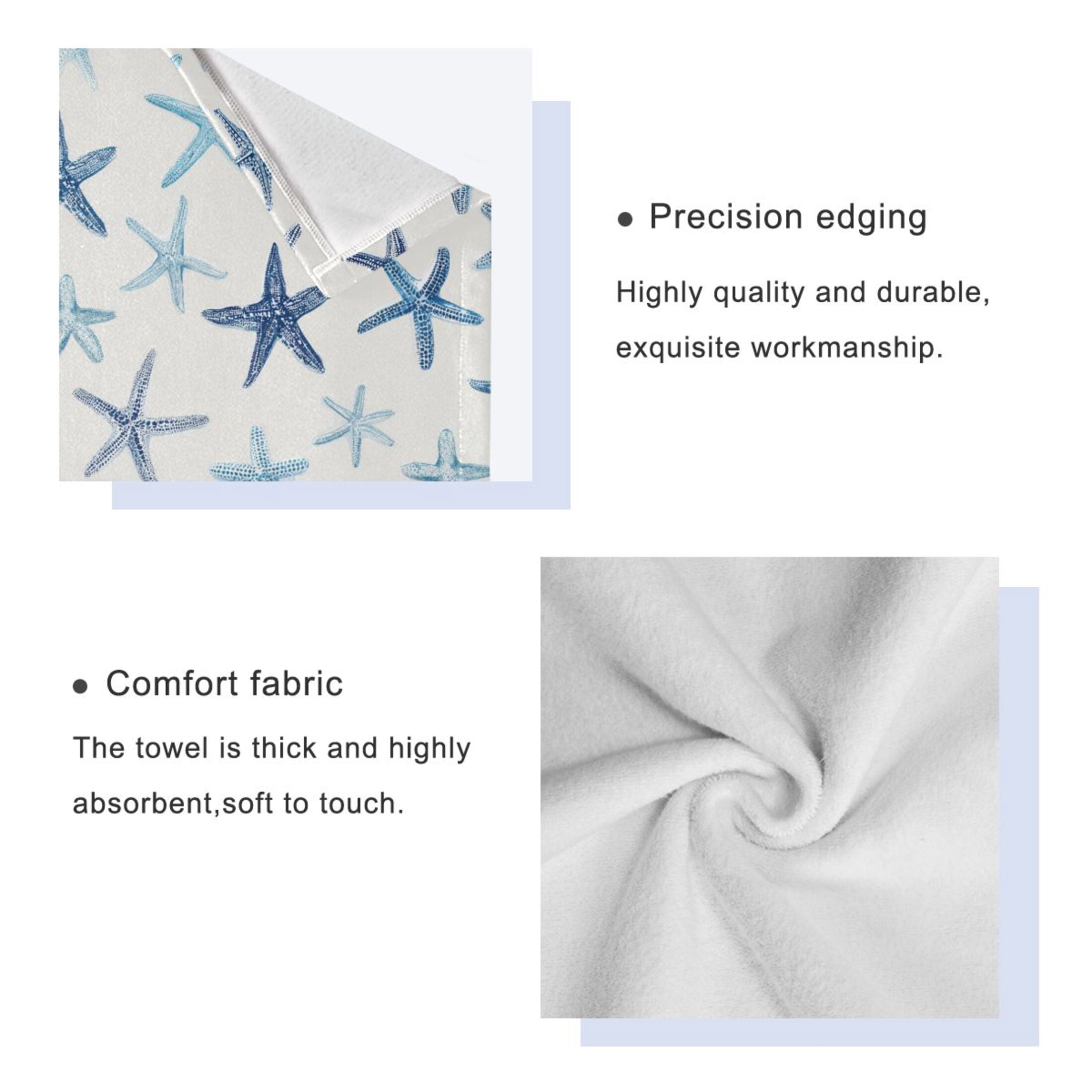 Three-Piece Towel Set Face Towel Towel Set Hand Towel Bath Towel Cotton Bath Towels Bath Towel Sets Hand Bath Towels Blue Sea Sar