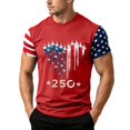 thumbnail image 2 of Fabrcox S-4XL 1776-2026 250 Th Anniversary of USA Shirt Flag Print Short Sleeve Mens July 4th Shirt Independence Day Celebration Freedom Patriotic Big and Tall Shirts for Men, 2 of 4