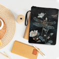 thumbnail image 4 of HELLHERO Dragonfly Flowers Student Gift Bag Bible Cover with Zipper Lightweight Polyester Protector Wrap Bag Waterproof for Books Lovers Bible or Book Reader 11.42 x 8.66 Inch 1 pc, 4 of 8