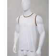 thumbnail image 6 of Nyeemya Men's Basketball Jersey Sleeveless Sports T-shirts Vest Casual Basketball Pullover Sportwear White XXL, 6 of 8