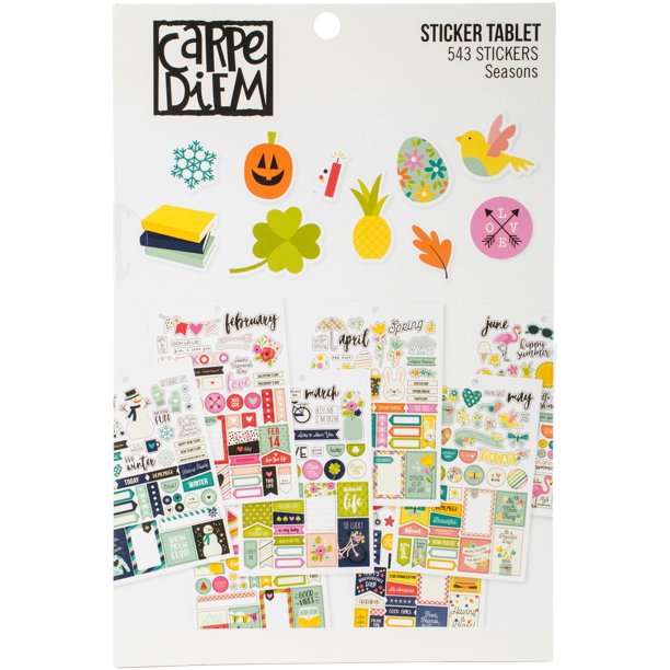 Planner Essentials A5 Stickers 12/PkgSeasons, 543 Stickers Walmart