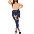thumbnail image 2 of LilyLLL Womens Plus Size High Waist Distressed Ripped Ankle Jeans Denim Pants, 2 of 5