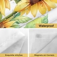 thumbnail image 4 of Summer Floral No Hooks Shower Curtain with Snap-in Liner Watercolor Blue Butterfly Romantic Sunflower Farmhouse Shower Curtains for Bathroom, Waterproof, Easy Install, Washable 54"x78", 4 of 9