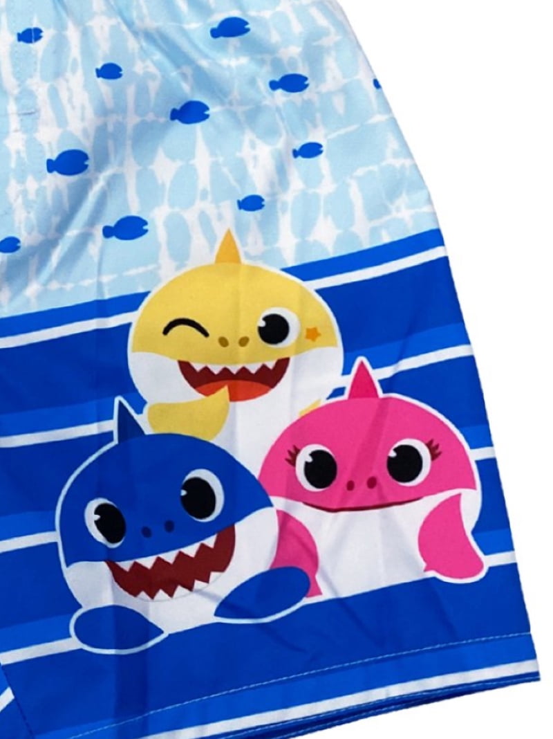 Baby Shark Toddler Boys' Rash Guard and Swim Trunks Set, Sizes 2T-4T
