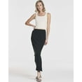 thumbnail image 6 of 3 Pack: Women's Ribbed High Waisted Maxi Skirt With Side Slit - Casual Long Pencil Skirt, 6 of 6