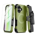 thumbnail image 1 of Funda Case MYBAT Maverick Mag clip para iPhone 17 - Verde con mica, 1 of 10