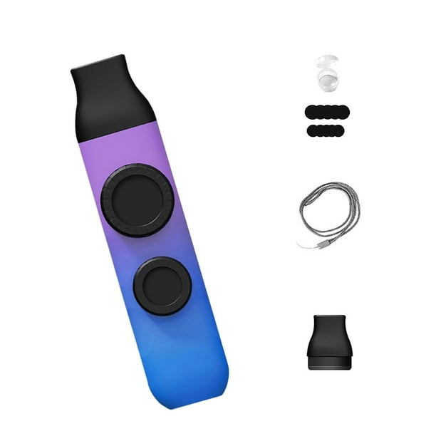 Kazoo Armónica compacta de tono ajustable y fácil de transportar con diafragma para música violeta azul